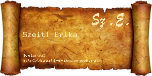 Szeitl Erika névjegykártya
