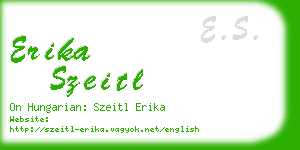 erika szeitl business card